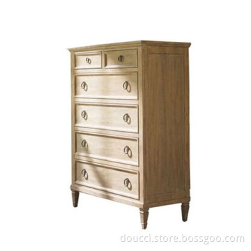 Simple wood cabinet entrance cabinet 6 drawer cabinets